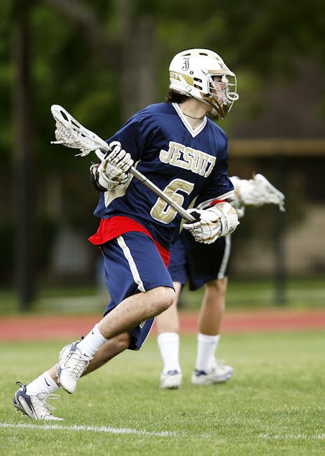 Lacrosse player with jersey number 6