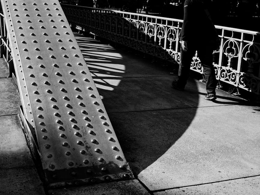 Minimalist urban bridge detail